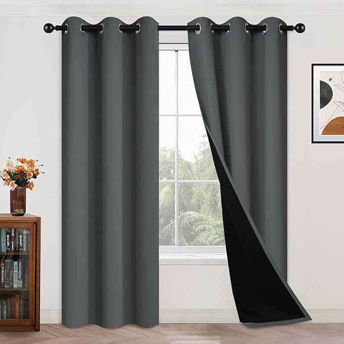 Yakamok 84 Inch Length 100% Blackout Curtains