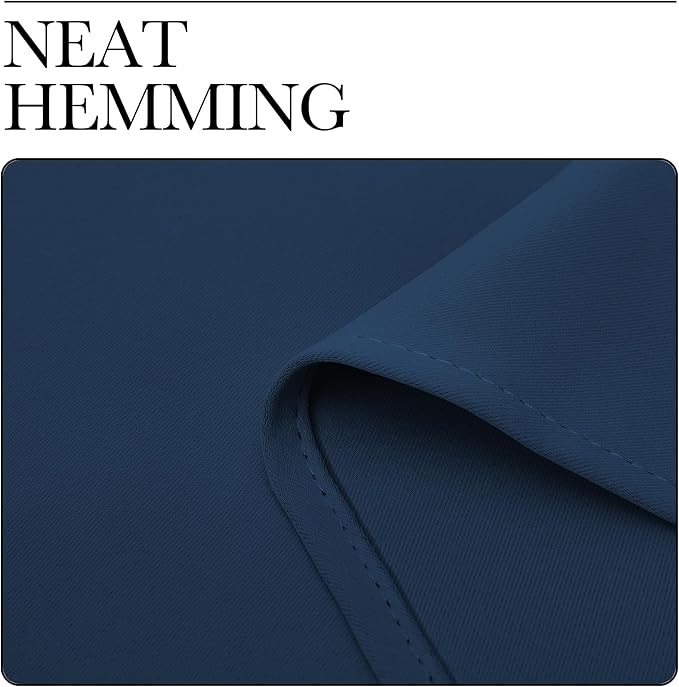 NICETOWN Kitchen Curtains, Short Blackout Drapes, Moroccan Blue, Thermal