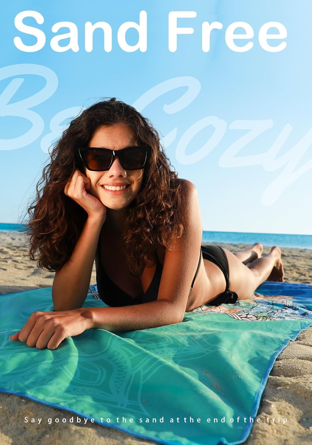 Skiennix Microfiber Beach Towels - Lightweight, Sand-Free, Quick-Dry | Large Compact Travel Essentials