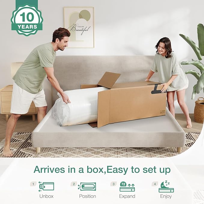 Novilla Full Size Mattress, 10 Inch Memory Foam Mattress Full for Pressure Relief & Comfort Sleep, Removable Washable Cover,CertiPUR-US Certified Mattresses in a Box, Plush