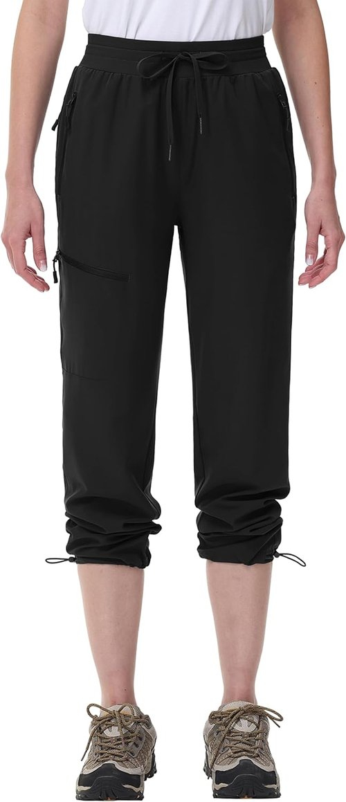 MAGCOMSEN Women's Hiking Pants - UPF 50+ Water Resistant, Quick Dry, Lightweight Cargo Pants with 4 Pockets