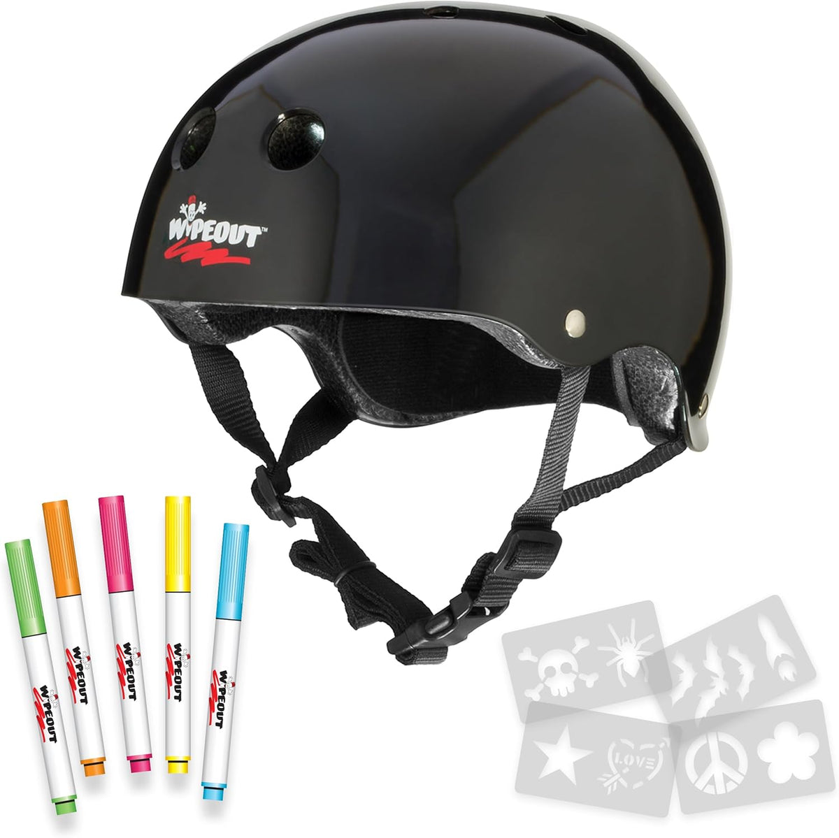 Wipeout Dry Erase Kids Helmet - Perfect for Biking, Skating, Scootering & Rollerblading