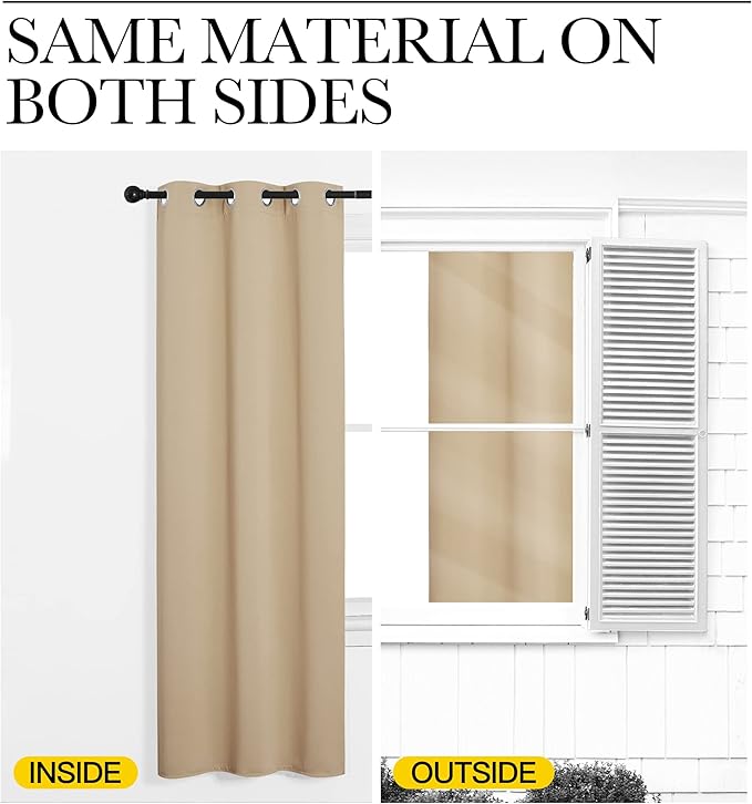 NICETOWN Room Darkening Curtain Panels