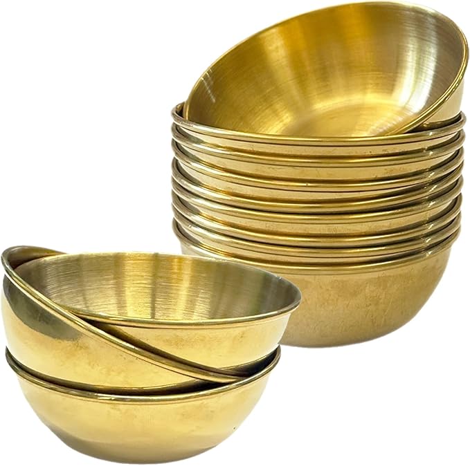 10 Pcs DIY Face Mask Mixing Bowl,3.23" Stainless Steel Esthetician Facial Mask Bowl Skin Care Mixing Tool for Salad Cereal Fruit Appetizer Snack Soup Dipping