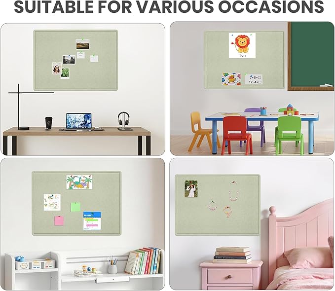 Bulletin Board - 35 x 17.5 inches Decorative Felt Pin Board - Cork Board