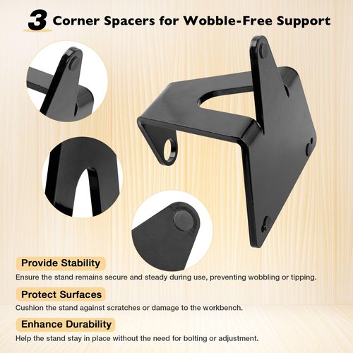 ATRACYPART Reloading Powder Measure Stand – Fits Most Powder Measures, 7/8" Mounting Hole, Black, Small Size