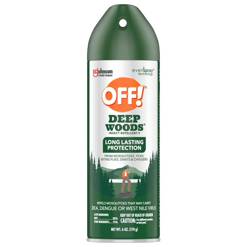 OFF! Deep Woods Insect Repellent Spray with 25 Percent DEET Provides up to 8 Hours of Mosquito Protection 6 Ounce (Pack of 12)