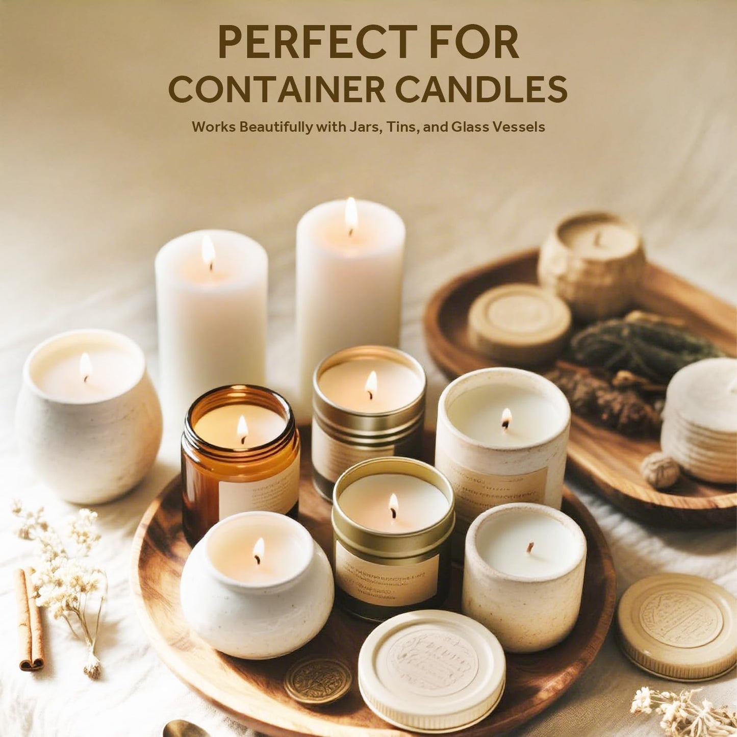 NORVENCE Soy Wax for Candle Making, Natural Soy Wax Flakes 2lb, Premium Candle Wax for DIY Candle Crafting