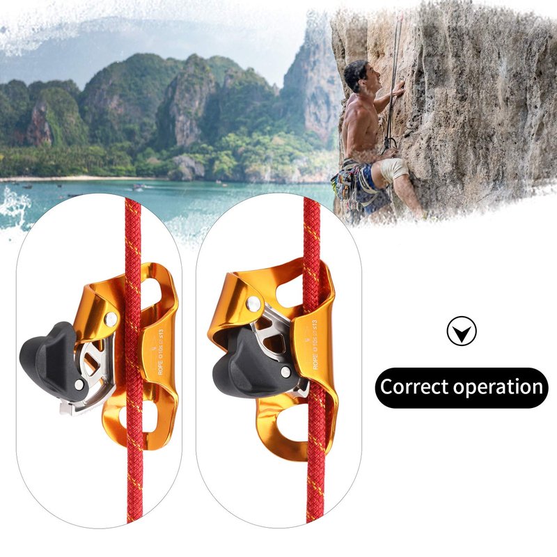 WILDKEN Rock Climbing Chest Ascender Climbing Mountaineering Tree Arborist Climbing Rappelling Equip for 10-13mm Rope