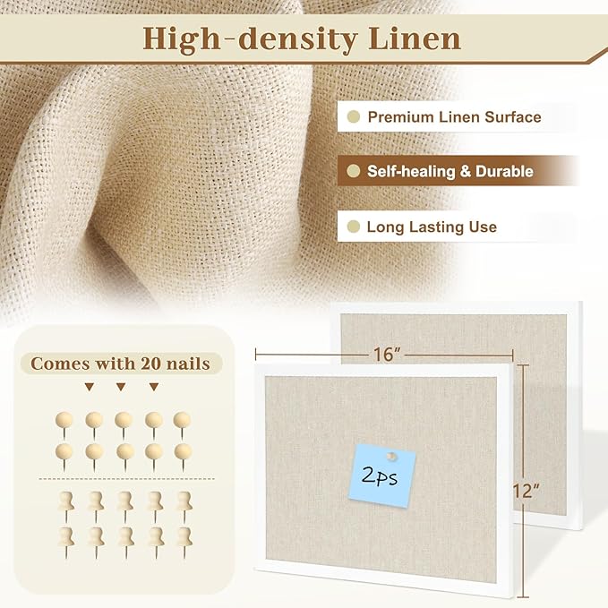 2-Pack Double-Sided Cork Board