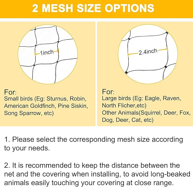 BSTPCOO Chicken Netting 25'x25' with 1" Mesh Nylon Bird Netting for Chicken Coop, Heavy Duty Poultry Net Bird Net for Garden Deer Fence for Fruit Tree
