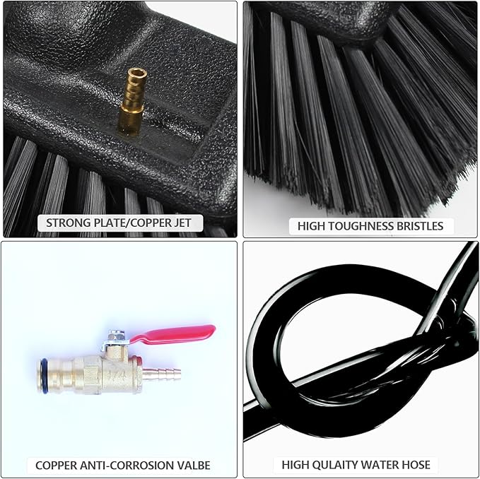 Telescopic Window Cleaning Pole 3.6M 10.8M Hose Fed Water Extendable Solar Panel Brush Kit Conservatory Roof Cleaning Tools