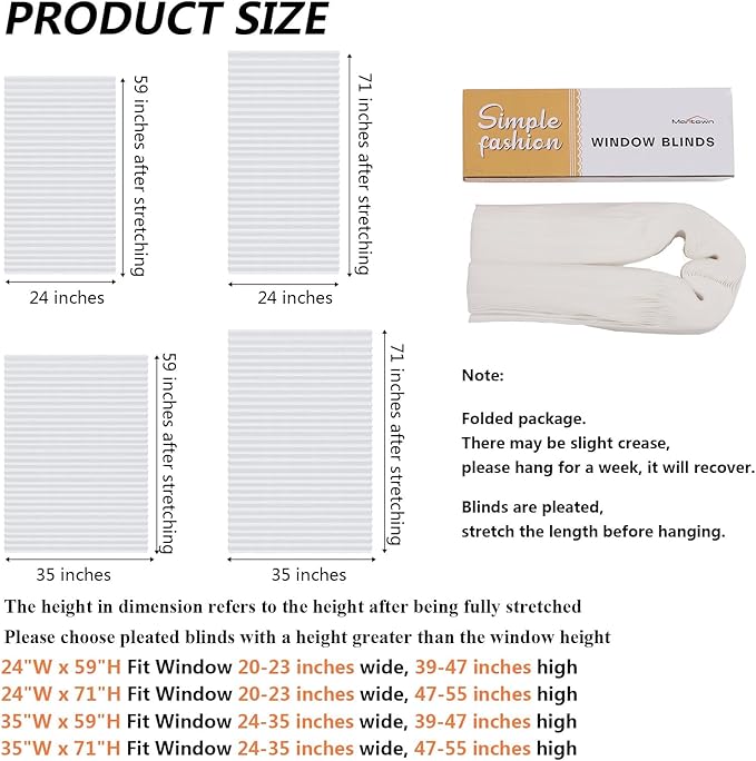 Window Blinds Cordless No Drill Cut to Size Clip On Stick On Self Adhesive