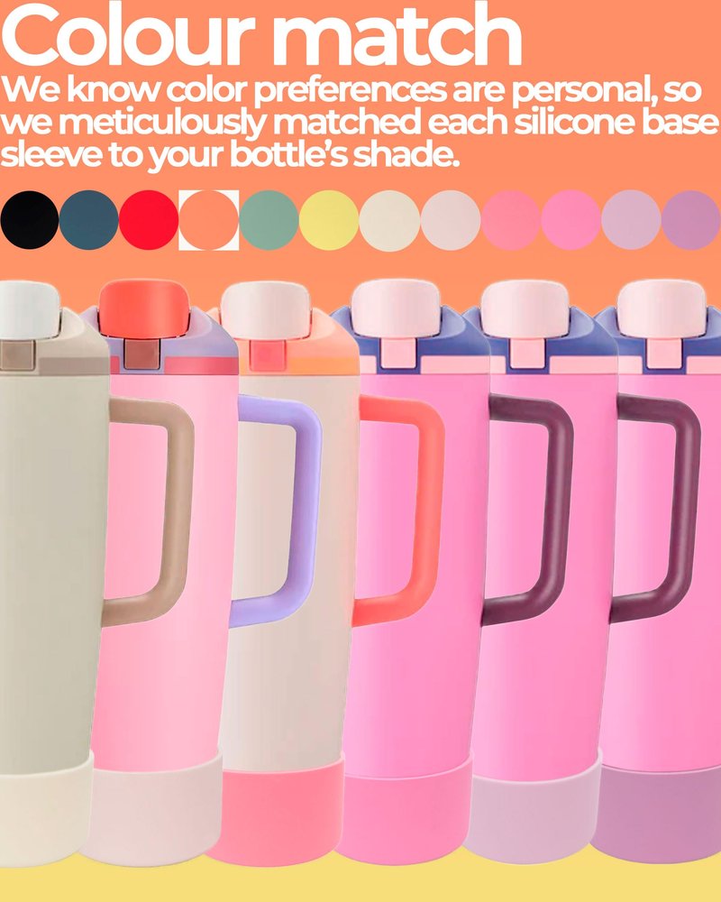 Kaitiaki Silicone Boot for Owala 30oz & 40oz FreeSip Sway Bottles & Tumblers - Non-Slip, Scratch-Resistant, Stability Enhancer, Available in 12 Colors (Very, Very Dark)