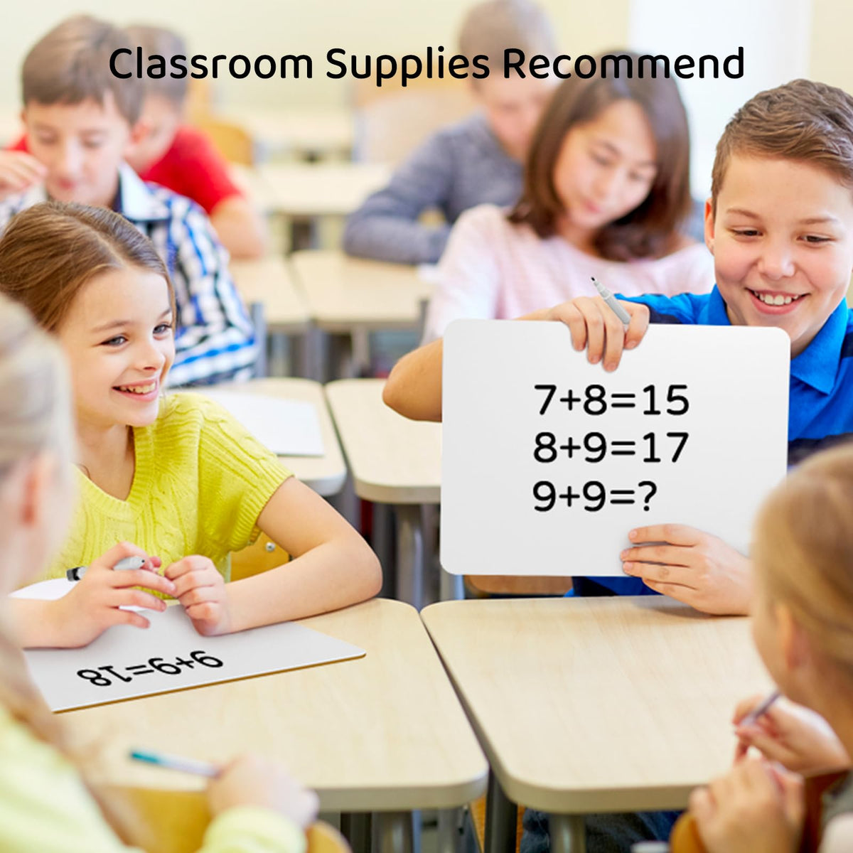 Dry Erase Lapboards 32 Pack, Double-Sided Small White Board for Classroom Student, 9"x12" Portable Dry Erase Board Bulk, Mini Whiteboard with 36 Pens, 36 Erasers & 36 Pen Holders, for Teacher Supplies