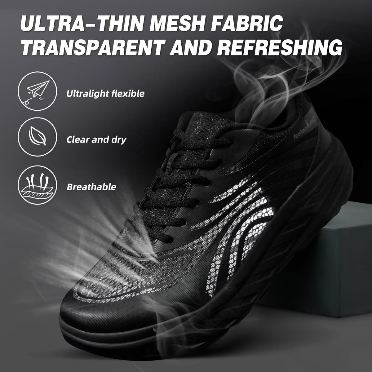 Skiennix Men's Orthopedic Diabetic Running Shoes - Comfortable Arch Support for Heel Pain Relief | Wide Fit Sneakers