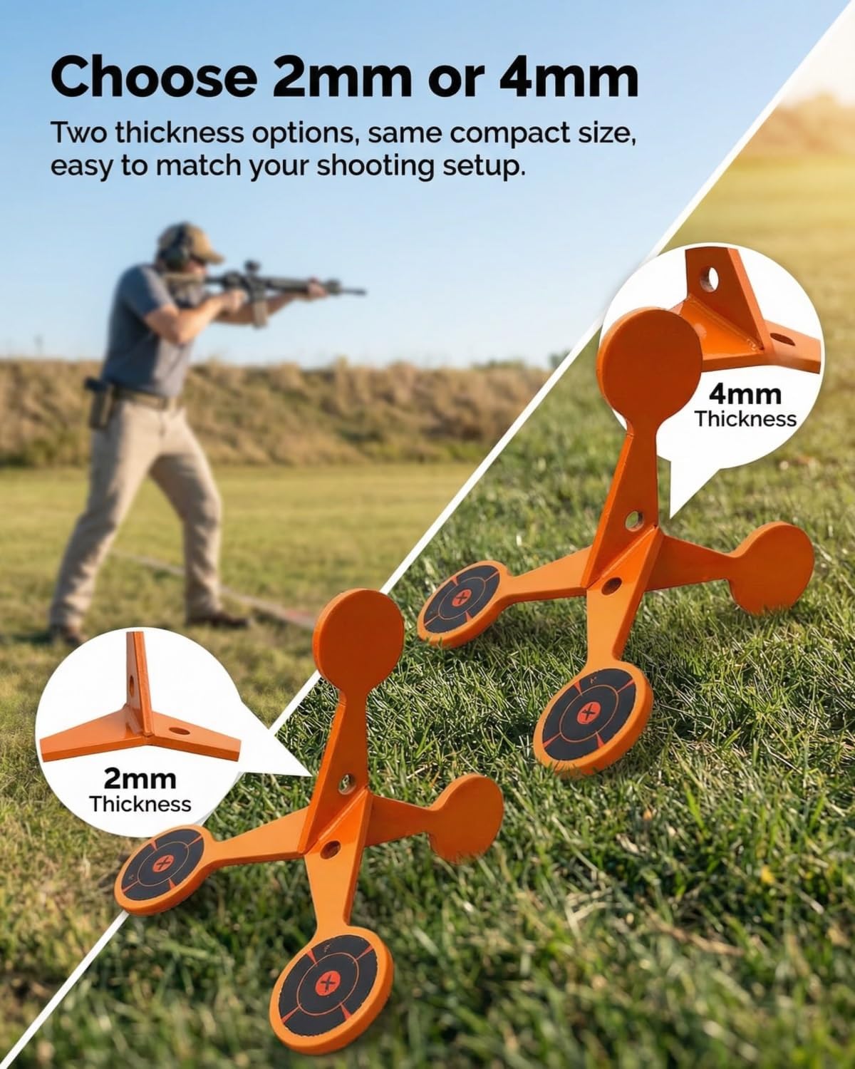 Regine Switzerland Spinning Shooting Target - Portable Metal Flip Roller with 10 Splash Paper Sheets