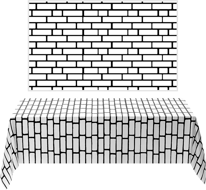 Chuangdi 2pcs 4.5 x 9 Feet Brick Wallpaper Peel and Stick Backdrop Tablecloth