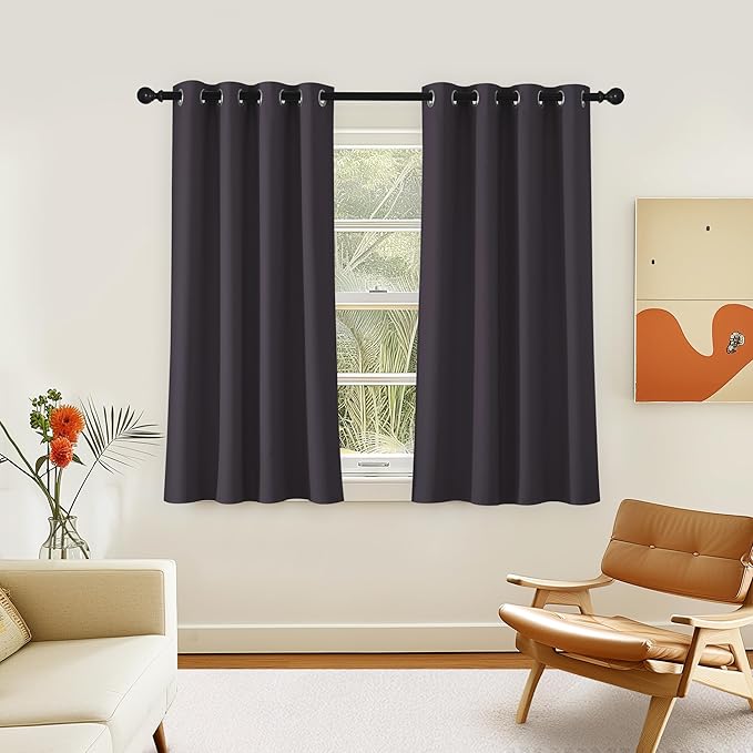 NICETOWN Room Darkening Short Curtain 54 inches Long