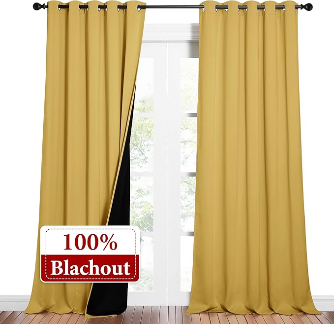 NICETOWN Total Shade Curtains and Draperies, Heavy-Duty Full Light Shading