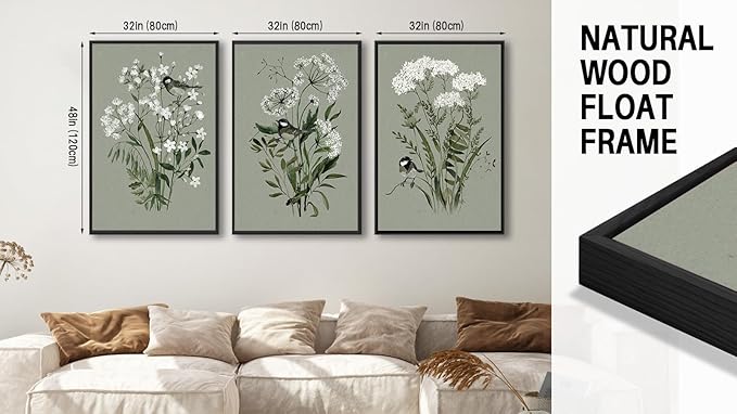 Large Flowers Canvas Wall Art