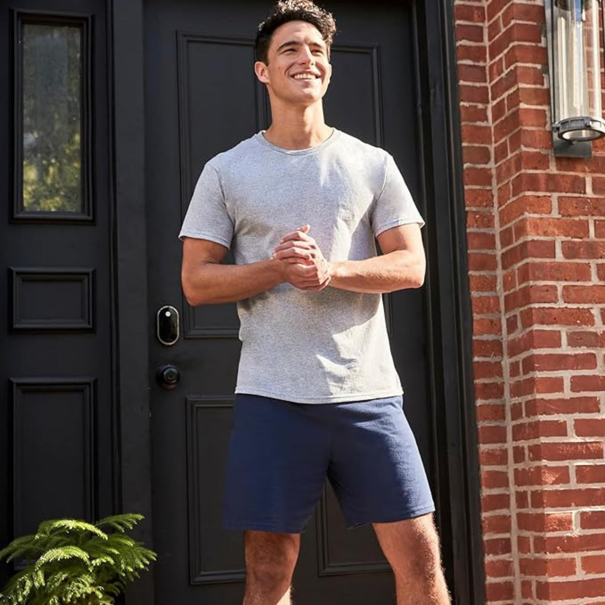 Hanes Mens Jersey Cotton With Pocket Workout-and-training-shorts, Navy, 3X-Large US