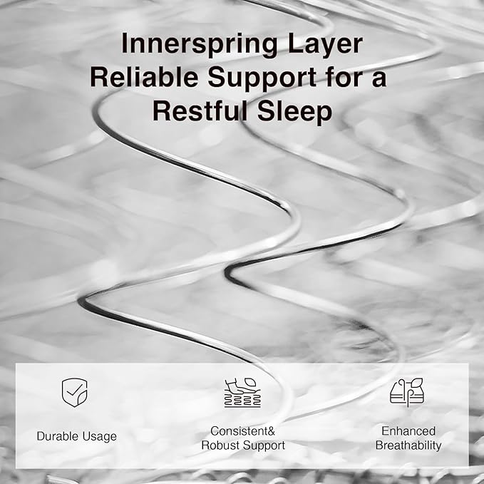 Novilla Full Size Mattress 6 Inch, Hybrid Mattress Full in a Box with Steel Coils & Gel Memory Foam for Pressure Relief & Body Support & Cooling Night Sleep, CertiPUR-US Certified Mattresses for Kids
