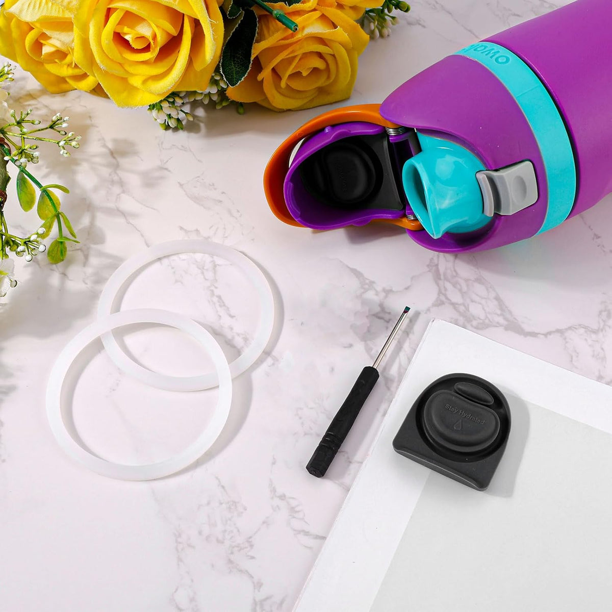 Owala | 2-Pack Bottle Seal Rings & Replacement Stoppers - BPA-Free Silicone O-Ring for 24oz & 32oz Bottles