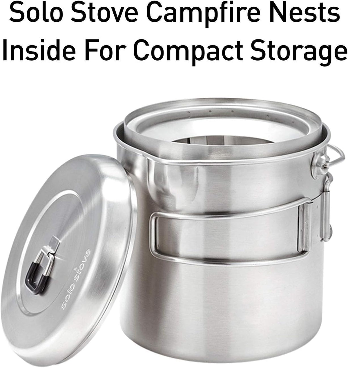 Solo Stove 2-Pot Set - Stainless Steel Camping Cookware for Backpacking & Survival