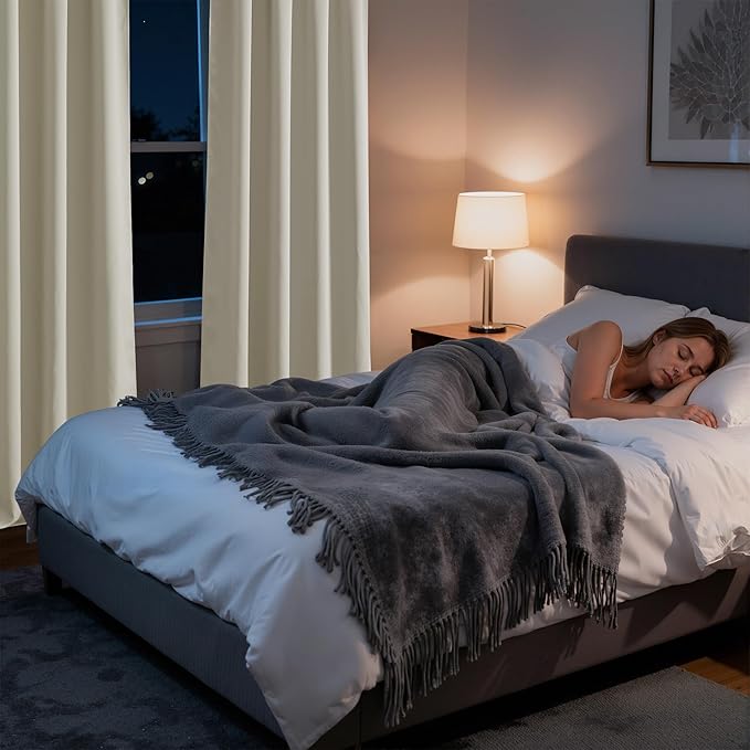 RYB HOME 100% Blackout Short Curtains