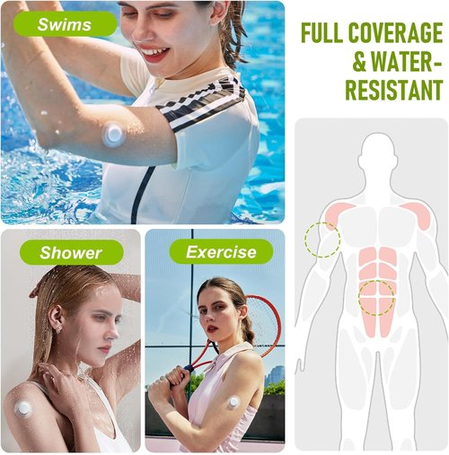 Guard Medi Adhesive Patches for Freestyle Libre 3 – Waterproof & Sweatproof CGM Sensor Covers, Hypoallergenic & Long-Lasting Overpatch Tape, 10-14 Days Strong Hold, Pre-Cut Design – 10 Pcs