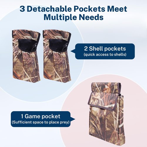 FAMJOALE Hunting Dove Belt, Adjustable Dove Belts with Game Pouch Shell Bags, Dove Gear Field and Shooting Game Bag, Hunting Accessories