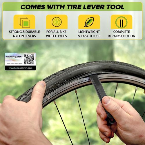 Bike Tube - 20/26 Inch Inner Tube with 35mm AV Schrader Valve & Tire Levers - 2/4 Pack