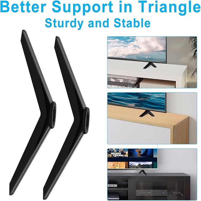 TV Legs for TCL TV Stand Legs for TCL 28 32 40 43 49 50 55 65 Inch Roku TV Legs Replacement Compatible with 28S405 32S305 40S325 43S425 43S431 50S431 50S435 55S425 TCL Roku TV Stand Legs with Screws