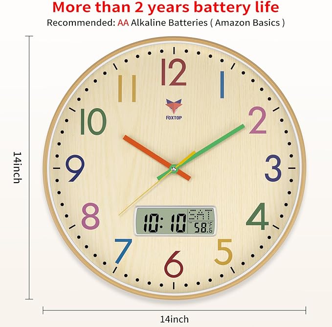 Foxtop Digital and Analog Learning Clock