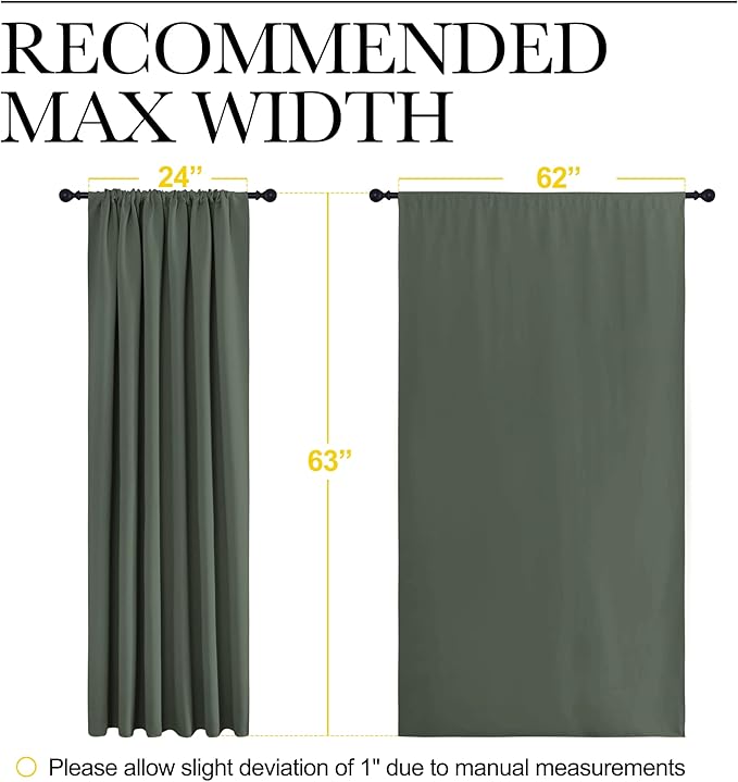NICETOWN Bedroom Curtains Blackout Draperies
