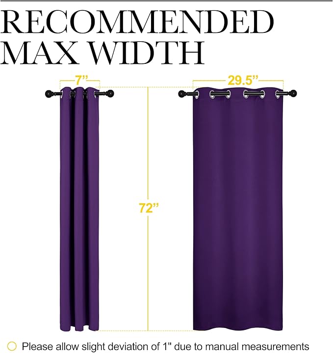NICETOWN Thermal Insulated Blackout Draperies Curtains, Triple Weave Home