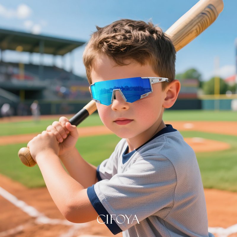 CIFOYA 3 Pack Kids Polarized Sunglasses Youth Baseball Sunglasses for Boys Girls Age 6-14 Sports UV400 Protection SunGlasses