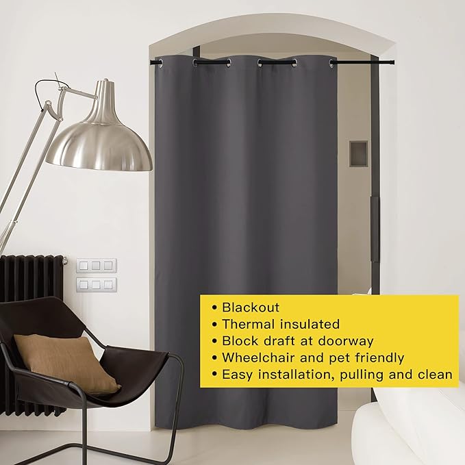 NICETOWN Closet Curtain for Bedroom Door Privacy, Faux Folding Accordion Doors