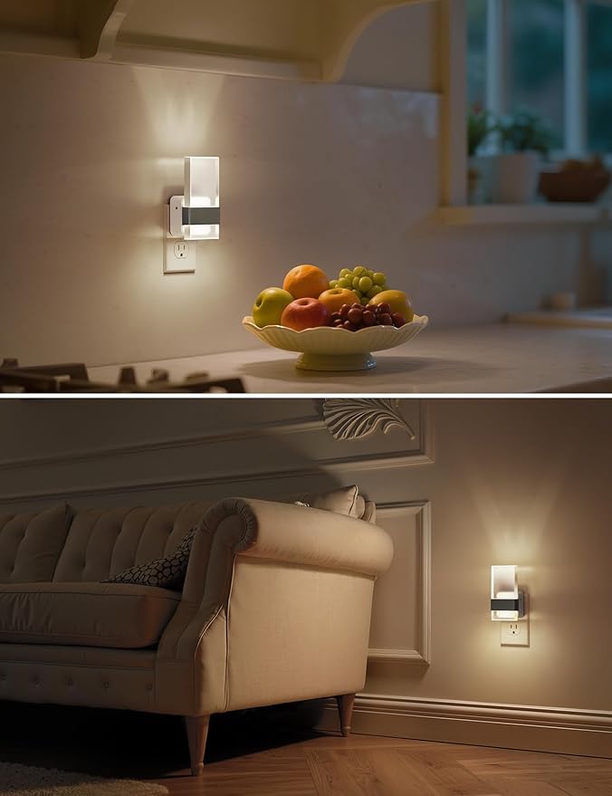 L LOHAS LED Night Light, Night Lights Plug Into Wall, 2 Pack Decorative