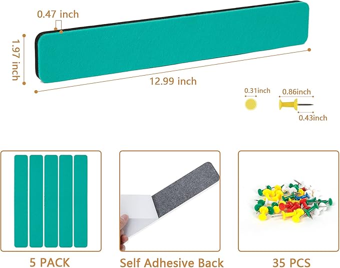 Felt Pin Board Bar Strips Bulletin Board