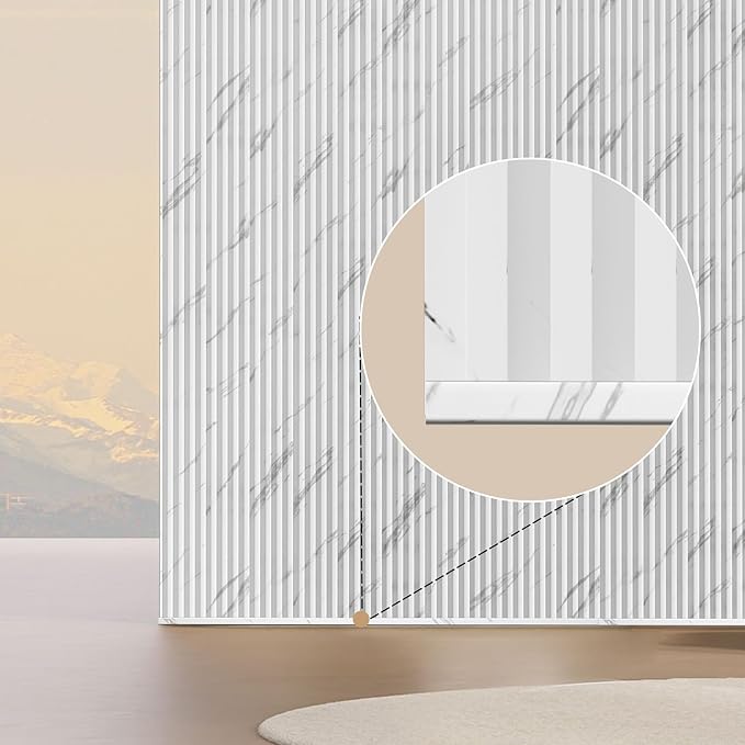 OUZUGIE 8-Pack 57 Inches, WPC Slat Wall Panel Trim, Corner Guard