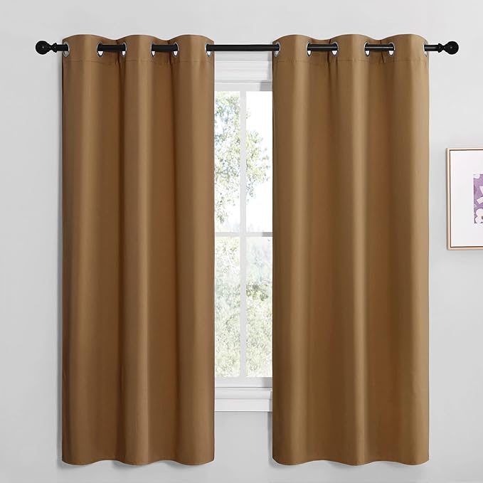 NICETOWN Sleek Blackout Curtains 68 inches Length