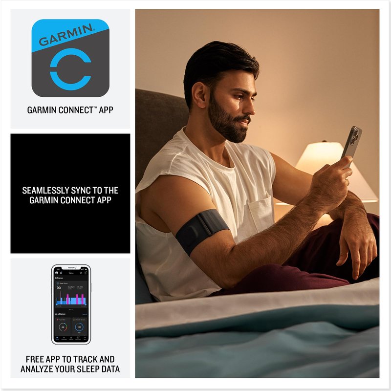 Garmin Index Sleep Monitor, Smart Sleep Band with Advanced Sleep Tracking and Recovery Metrics, L-XL