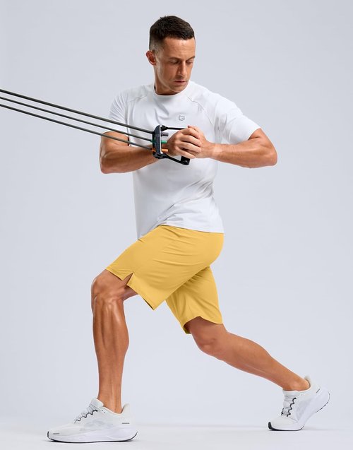 G Gradual Men's Gym Shorts - Quick Dry Athletic Running & Basketball Shorts with 2 Zipper Pockets | 7"/5"/9" Sizes