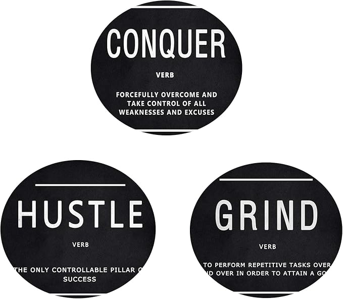 KAWAHONE Grind Hustle Conquer Wall Art, Success Canvas Painting Wall Decor