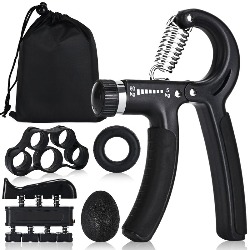 UFANME Hand Grip Strengthener Forearm Strengthener Grip Strength Trainer Kit - 5 Pack Adjustable Resistance