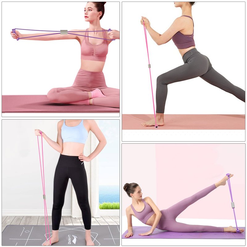 FYY Figure 8 Resistance Bands, Yoga Resistance Band Stretch Fitness Band, Pull Rope, Chest Arm and Shoulder Stretch Bands Exercise Equipment for Home Workout, Physical Therapy, Strength Training