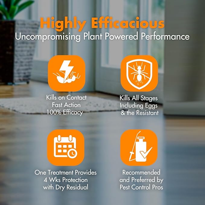 EcoVenger Ant Killer & Crawling Insect Killer (Citrus Scent) 64 oz, Kills Fast in Minutes, Also Kills Spiders, Centipedes & More, Repels with Residual, Natural & Non-Toxic, Safe for Children & Pets