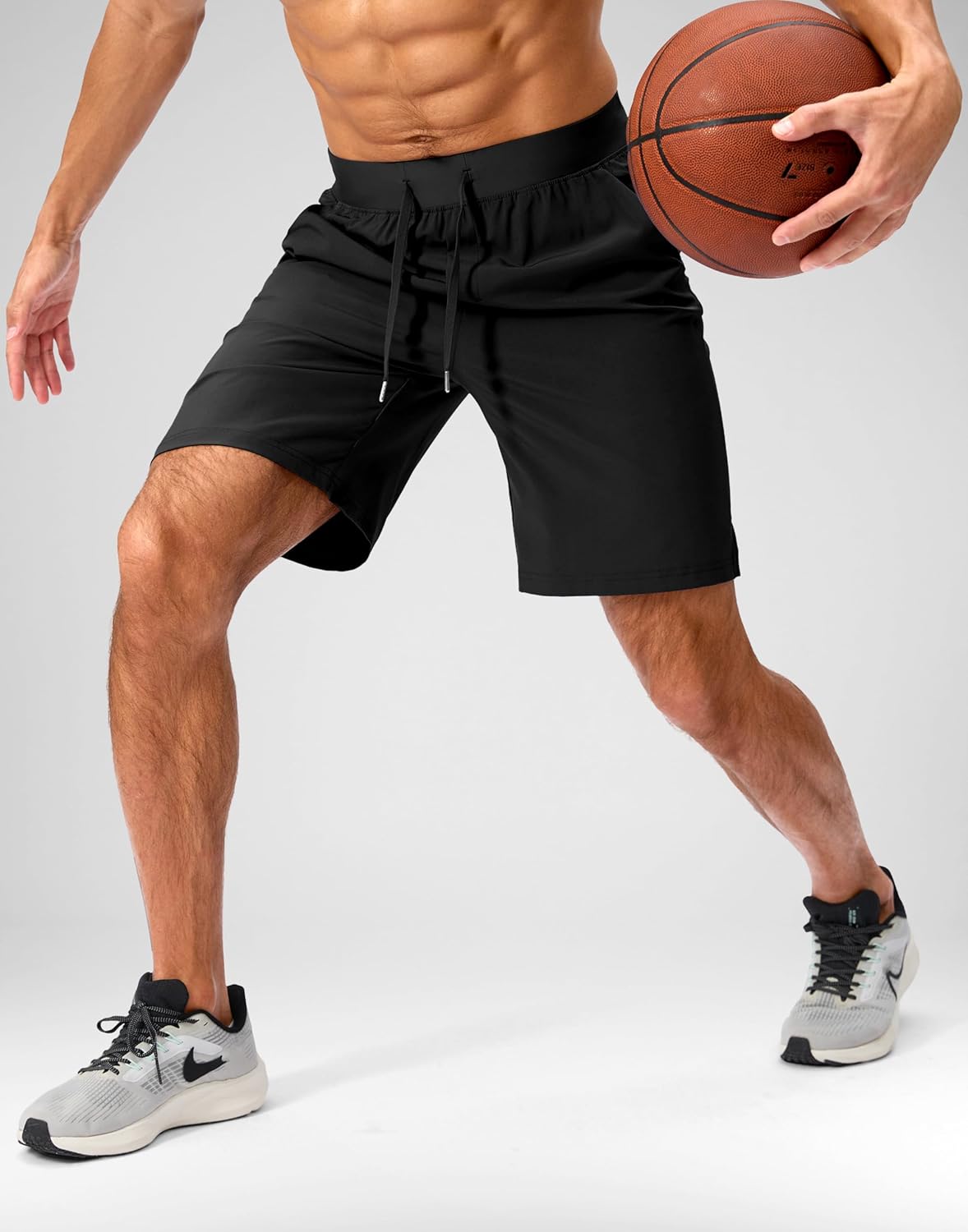 Soothfeel Men's Running Shorts - Lightweight Quick-Dry Athletic Shorts with Zipper Pockets | 9"/7"/5" Options